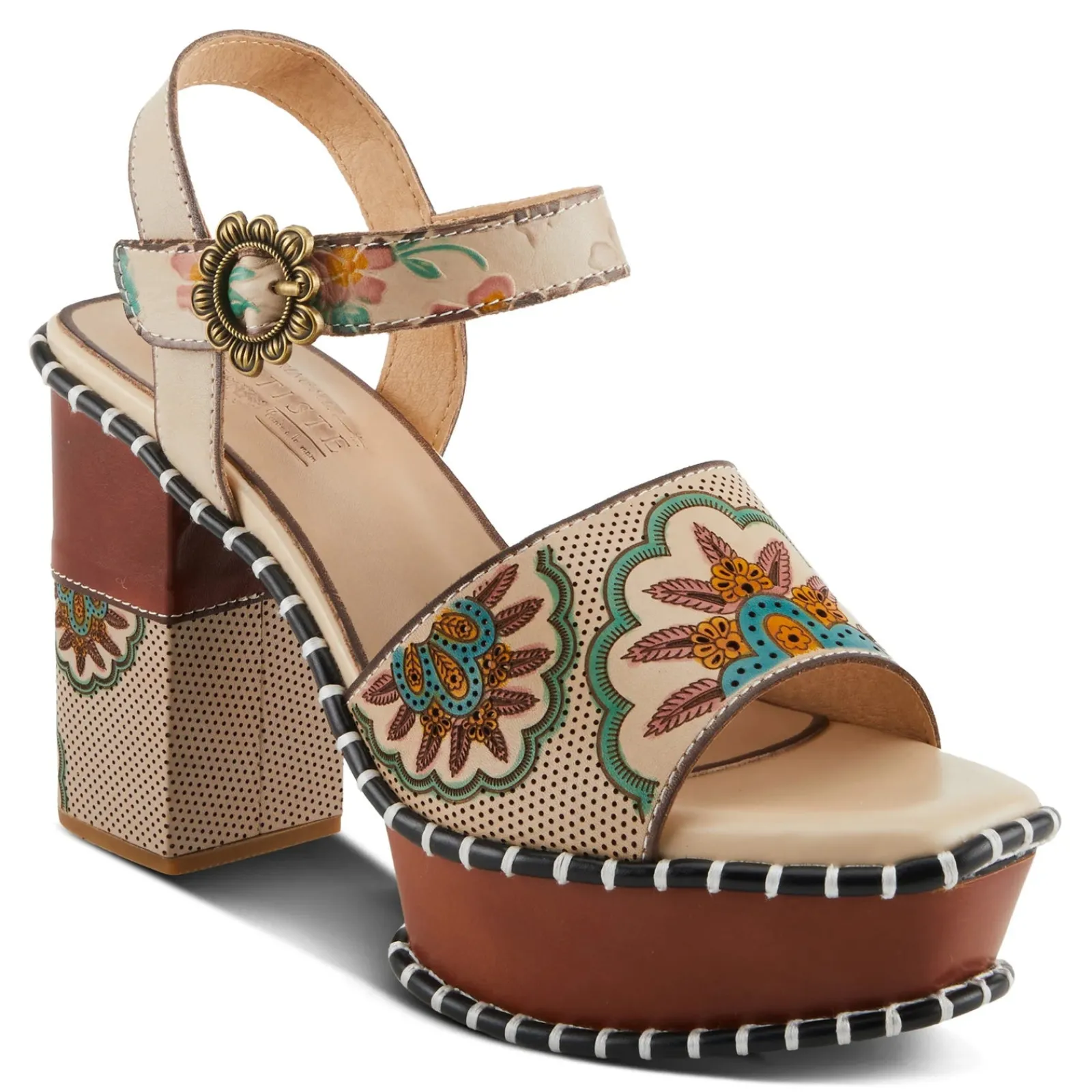 Sale L Artiste Women's L'Artiste By Spring Step, Gogetem Sandal Beige Multi