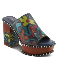 L Artiste Women's L'Artiste By Spring Step, Colossal Sandal Blue Multi