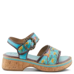L Artiste Women's L'Artiste By Spring Step Kenna Sandal Sky Blue Multi
