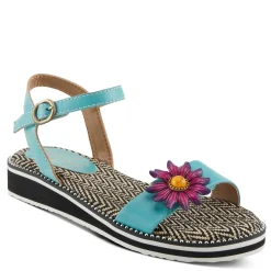 Hot L Artiste Women's L'Artiste By Spring Step Tilton Wedge Sandal Sky Blue