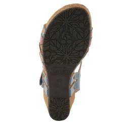 Outlet L Artiste Women's L'Artiste By Spring Step, Bosquet Wedge Sandal Navy Multi