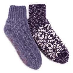 Women's , Chenille Cabin Socks - 2 Pair-Muk Luks New
