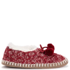 Muk Luks Women's , Classic Ballerina Slipper Candy Apple