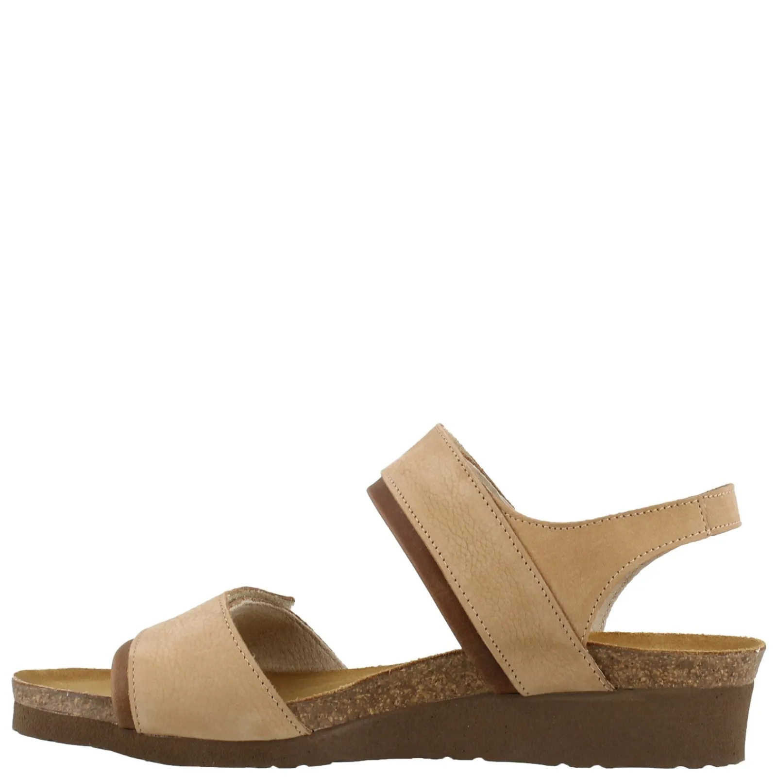 Best Naot Women's , Aisha Sandal - Wide Width Beige Nubuck