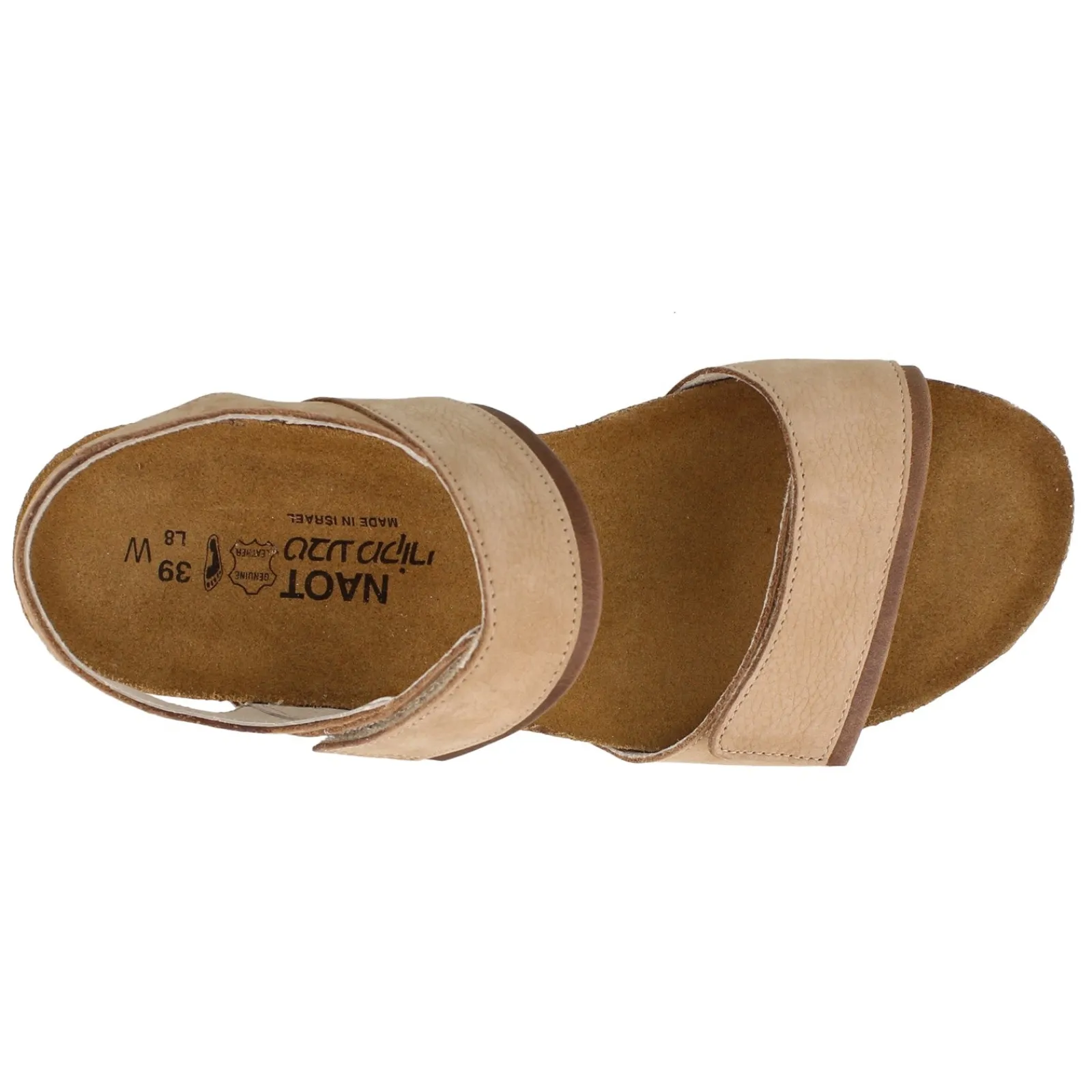 Best Naot Women's , Aisha Sandal - Wide Width Beige Nubuck