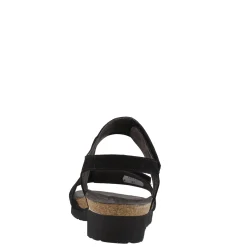 Naot Women's , Aisha Sandal - Wide Width Black Nubuck