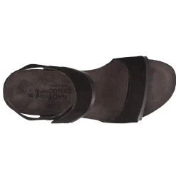 Naot Women's , Aisha Sandal - Wide Width Black Nubuck