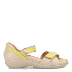 Hot Naot Women's , Karawa Sandal Soft Ivory/Lime/Beige