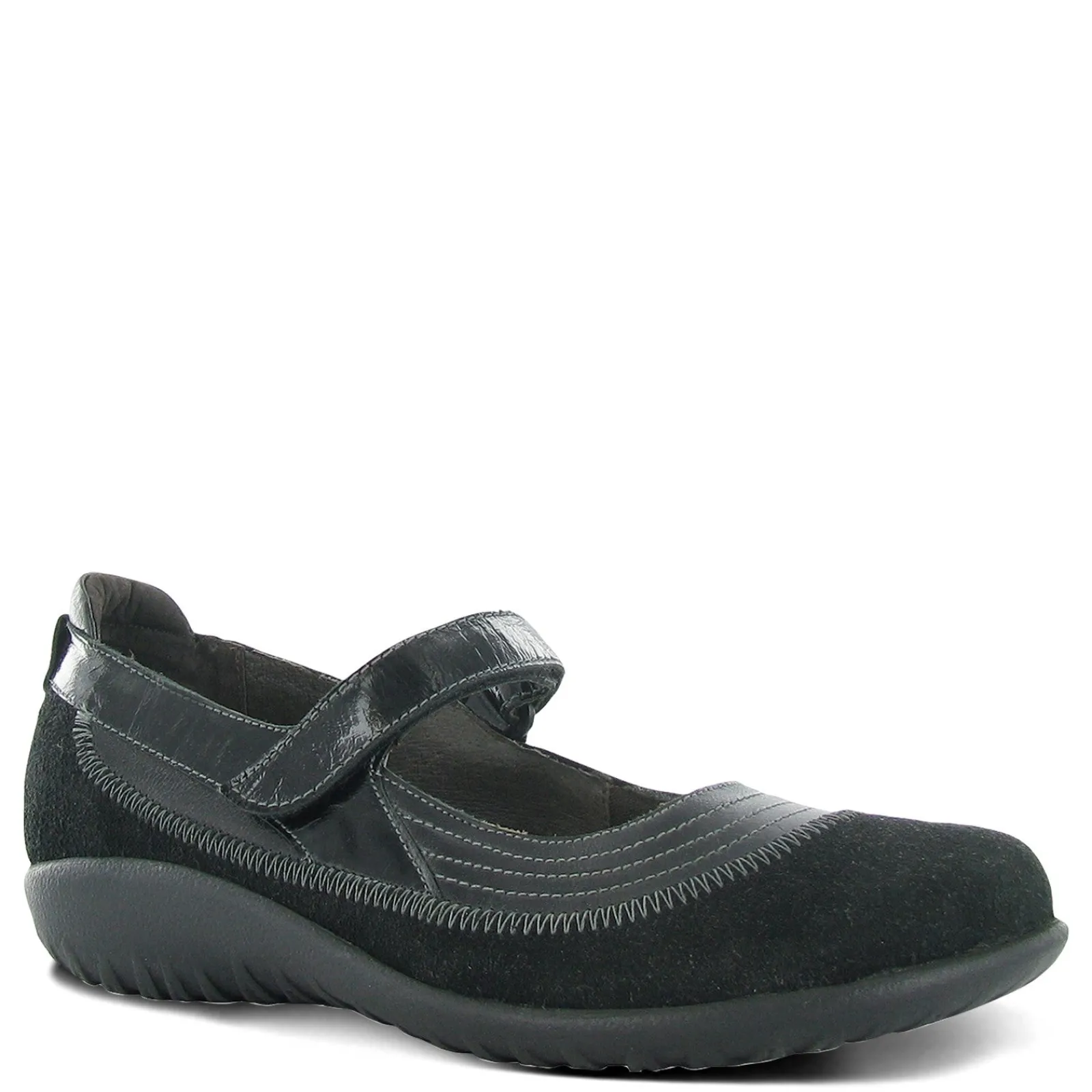 New Naot Women's , Kirei MaryJane Slip on Shoes Black Madras