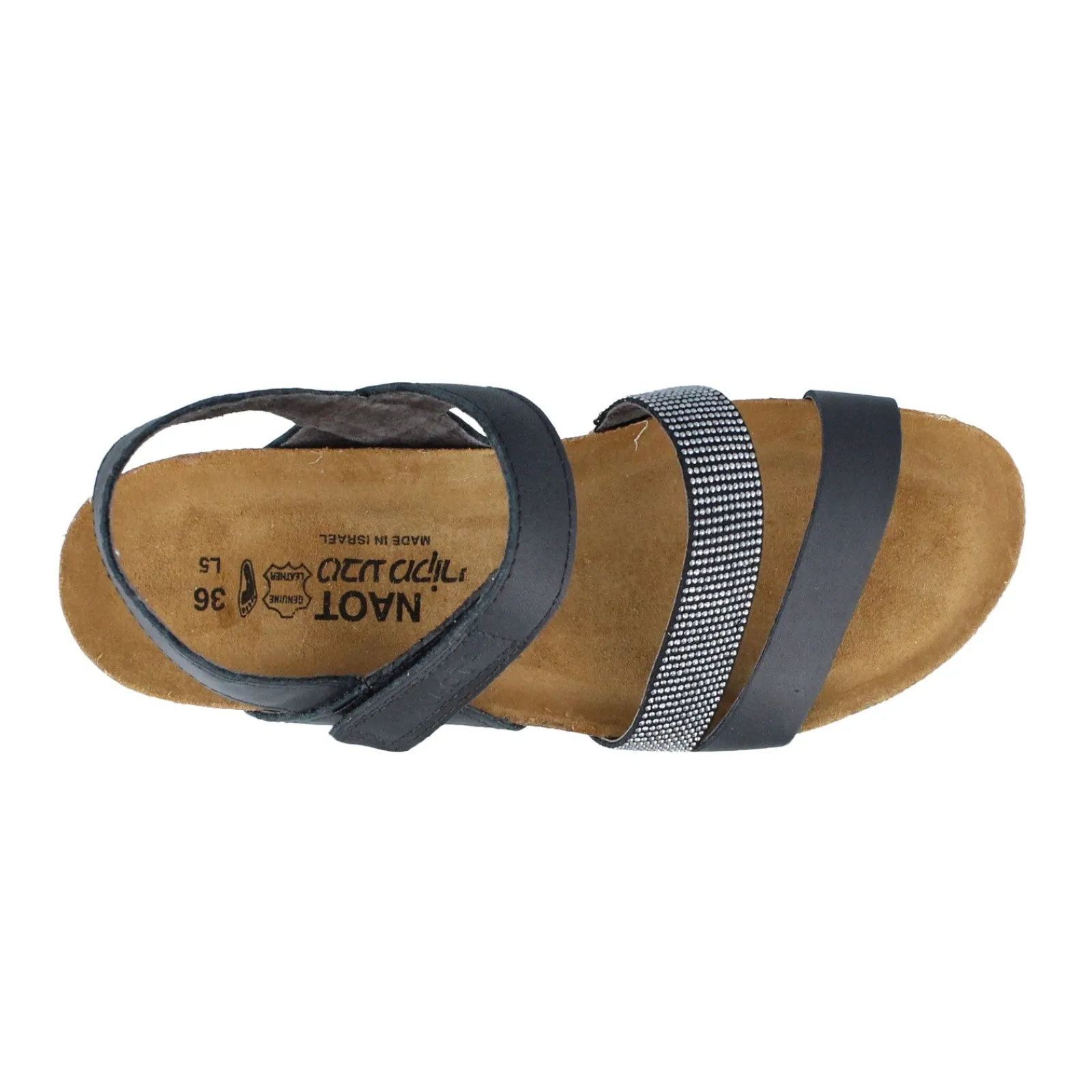 Sale Naot Women's , Krista Mid Heel Sandal Black