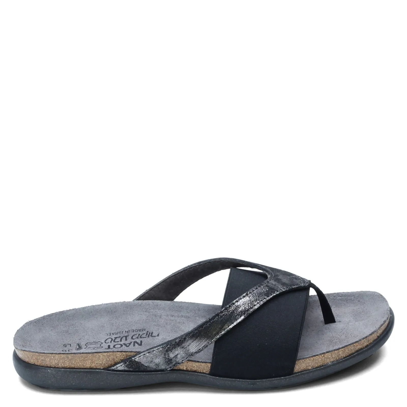 Outlet Naot Women's , Penelope Sandal Black Metallic