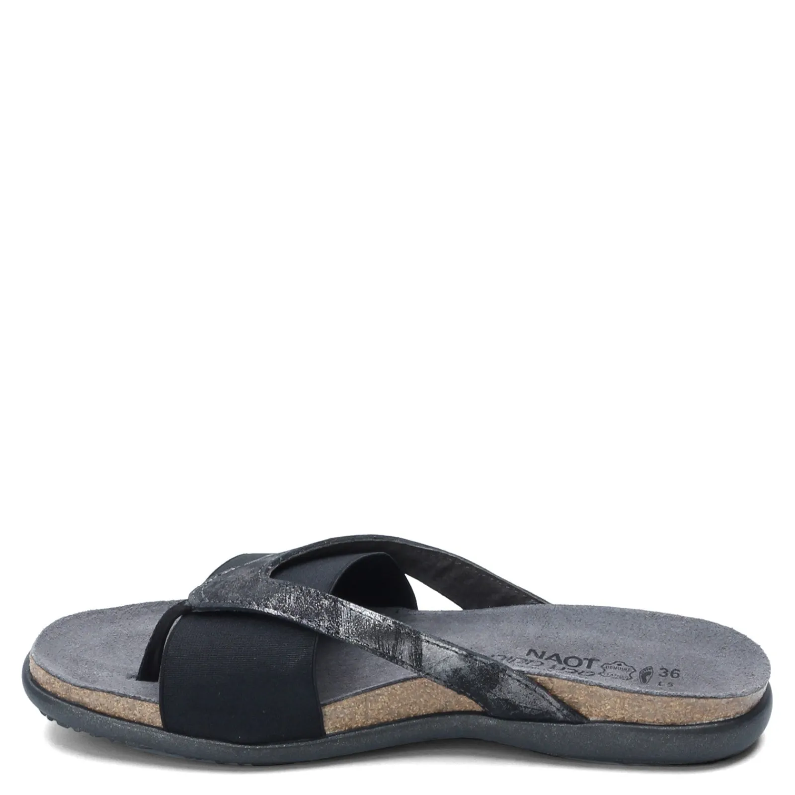 Outlet Naot Women's , Penelope Sandal Black Metallic
