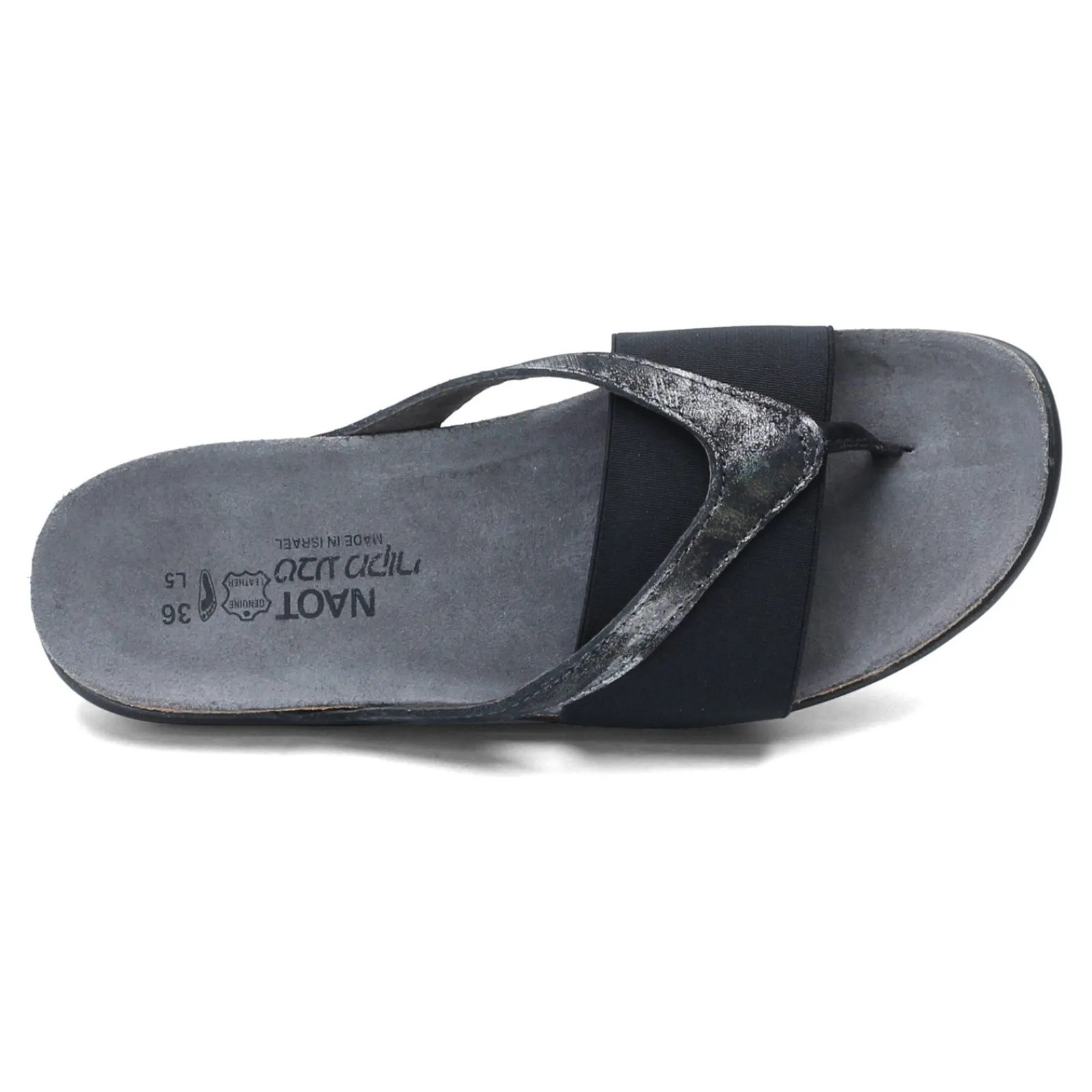 Outlet Naot Women's , Penelope Sandal Black Metallic