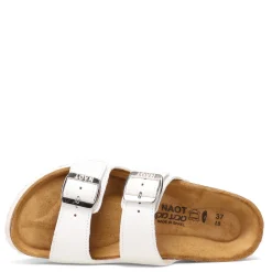 Outlet Naot Women's , Santa Barbara Slide Sandal White Leather