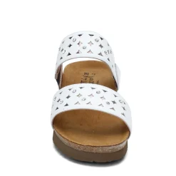 Outlet Naot Women's , Susan Slide White/Silver