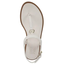 Best Naturalizer Women's , Lizzi Sandal Warm White Faux Croco Leather