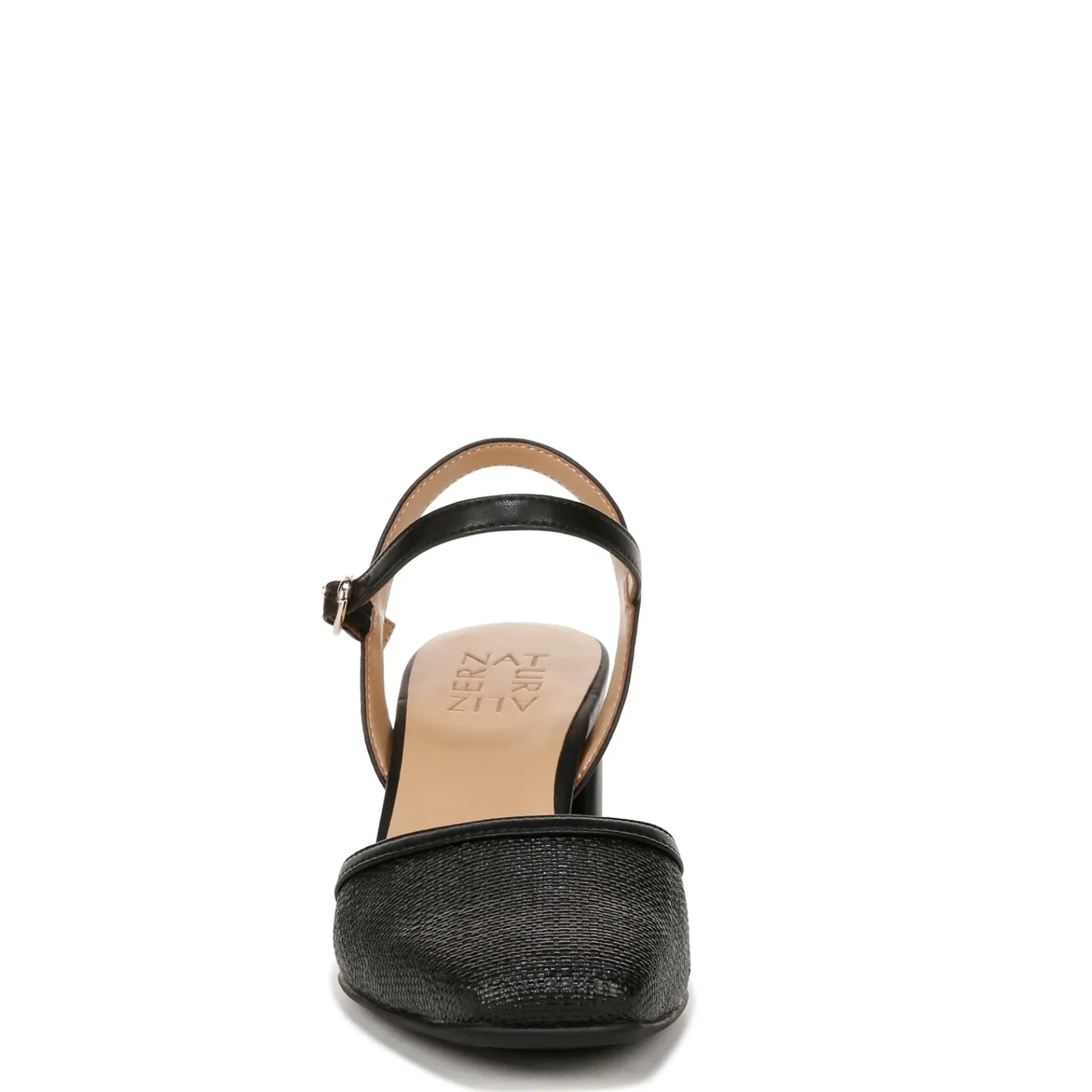 Clearance Naturalizer Women's , Wave Pump Black Straw Fabric