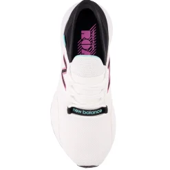 Outlet New Balance Women's , Fresh Foam Roav Running Shoe White/Black/Surf Vibrant Pink