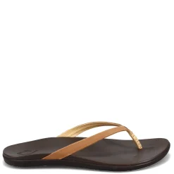 OluKai Women's , Ho'opio Thong Sandal Brown