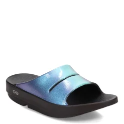 New OOFOS Women's , OOahh Luxe Slide Sandal Atlantis