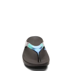 Online OOFOS Women's , OOlala Luxe Sandal Blue Multi
