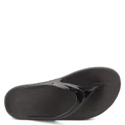 OOFOS Women's , OOlala Sandal Black Patent