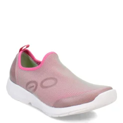 Best OOFOS Women's , OOmg Sport Sneaker White / Fuchsia