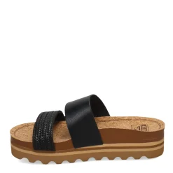 Discount Reef Women's , Cushion Vista Hi Slide Black Braid