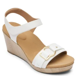 Best Rockport Women's , Briah II Two Band Sandal White