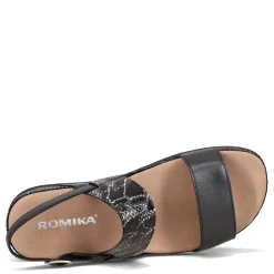 Romika Women's , Fidschi 67 Sandal Black Snake Print