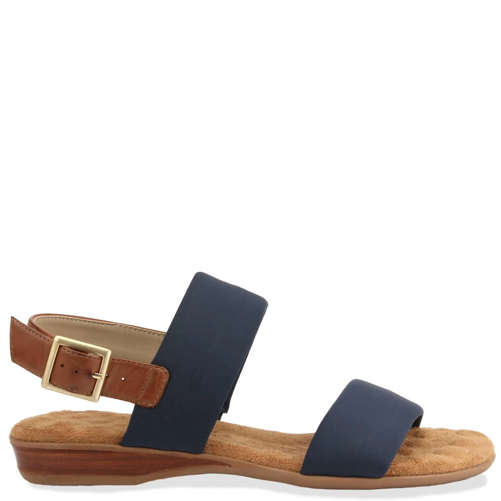 Clearance Ros Hommerson Women's , Cabana Sandal Navy Fabric/ Tan Leather