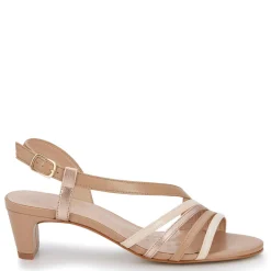New Ros Hommerson Women's , Lettie Sandal Rose Gold Metallic Leather