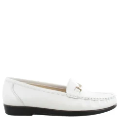 Clearance SAS Women's , Metro Slip-On Loafer White