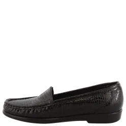 New SAS Women's , Simplify Loafer Black Croco