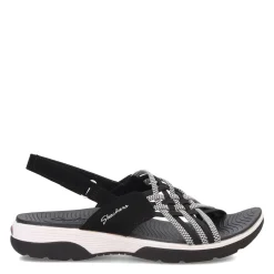 New Skechers Women's , Arch Fit Reggae Sport Sandal Black/White