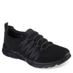 New Skechers Women's , Arch Fit: Sunny - Creative Pass Sneaker Black/Black