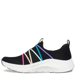 Skechers Women's , Arch Fit 2.0 - Colorful Road Sneaker Black Rainbow Multi