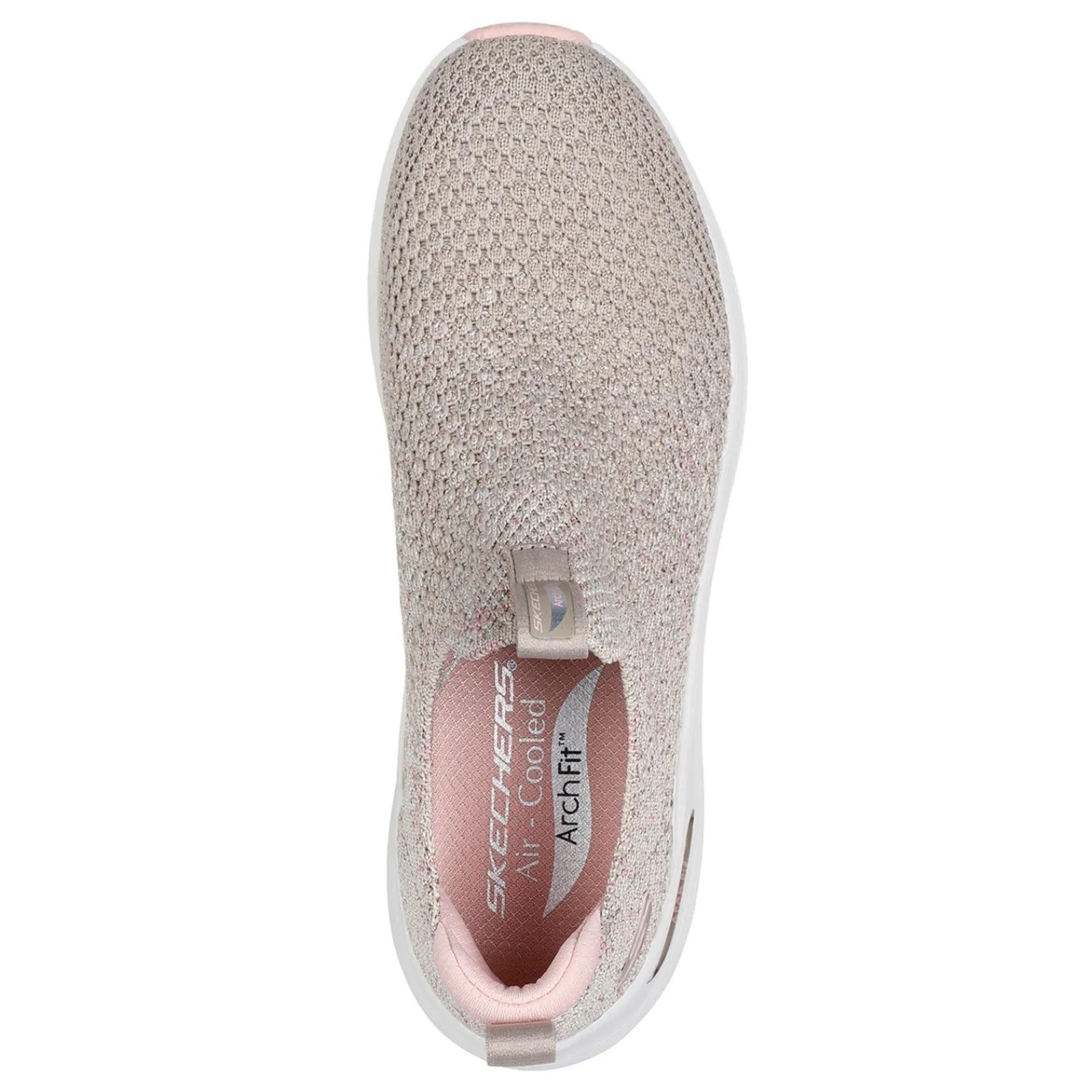 Sale Skechers Women's , Arch Fit 2.0 - Sheer Shimmer Sneaker Taupe