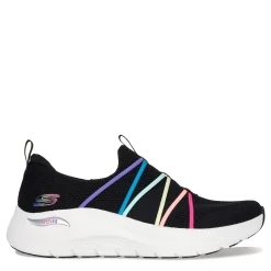 New Skechers Women's , Arch Fit 2.0 - Colorful Road Sneaker Black Rainbow Multi