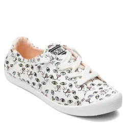 Discount Skechers Women's , BOBS Beach Bingo - Painter Paws Sneaker White Multi