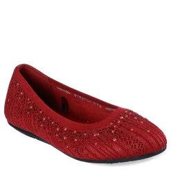 Clearance Skechers Women's , Cleo 2.0 - Glitzy Daze Flat Red