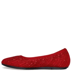 Clearance Skechers Women's , Cleo 2.0 - Glitzy Daze Flat Red