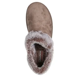 New Skechers Women's , Cozy Campfire Fresh Toast Slipper - Wide Width Dark Taupe