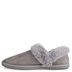 Outlet Skechers Women's , Cozy Campfire Fresh Toast Slipper - Wide Width Charcoal