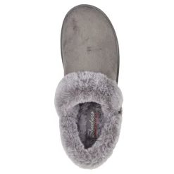 Outlet Skechers Women's , Cozy Campfire Fresh Toast Slipper - Wide Width Charcoal