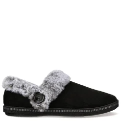 Hot Skechers Women's , Cozy Campfire Fresh Toast Slipper - Wide Width Black