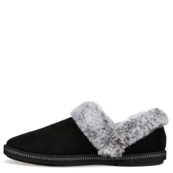 Hot Skechers Women's , Cozy Campfire Fresh Toast Slipper - Wide Width Black