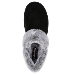 Hot Skechers Women's , Cozy Campfire Fresh Toast Slipper - Wide Width Black