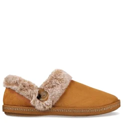 Clearance Skechers Women's , Cozy Campfire Fresh Toast Slipper - Wide Width Chestnut