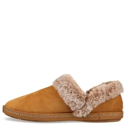 Clearance Skechers Women's , Cozy Campfire Fresh Toast Slipper - Wide Width Chestnut